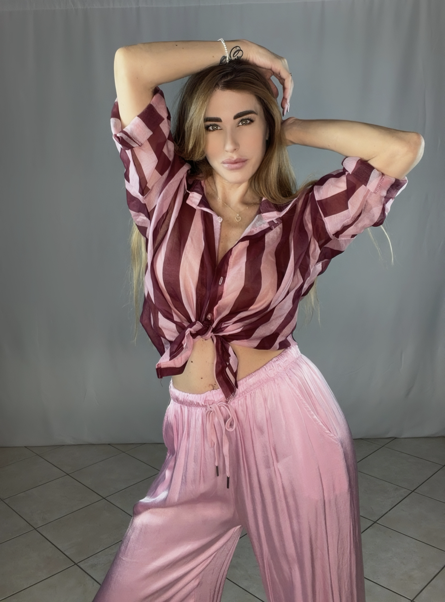 Camicia Satin Collection con Colletto