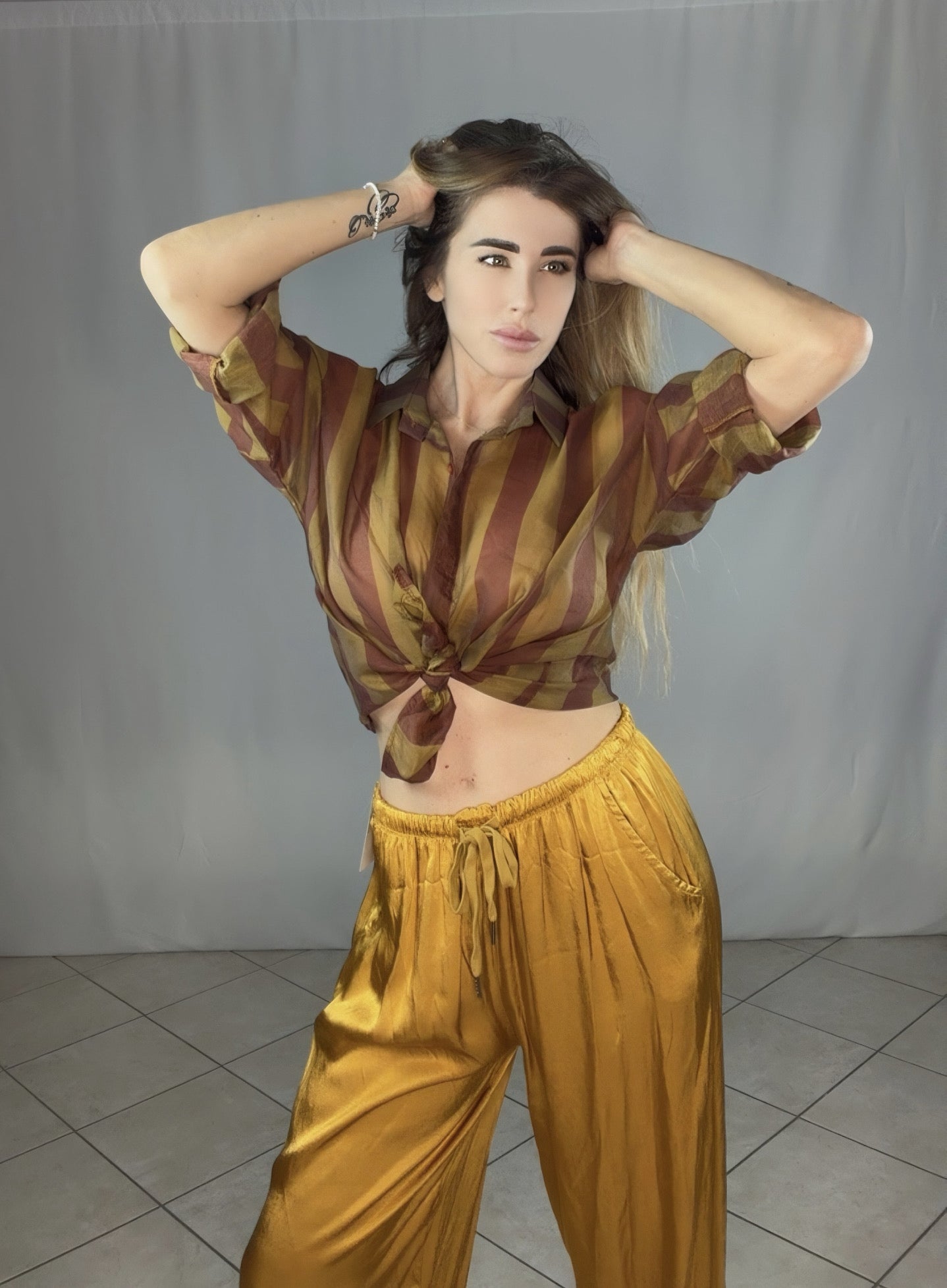 Camicia Satin Collection con Colletto