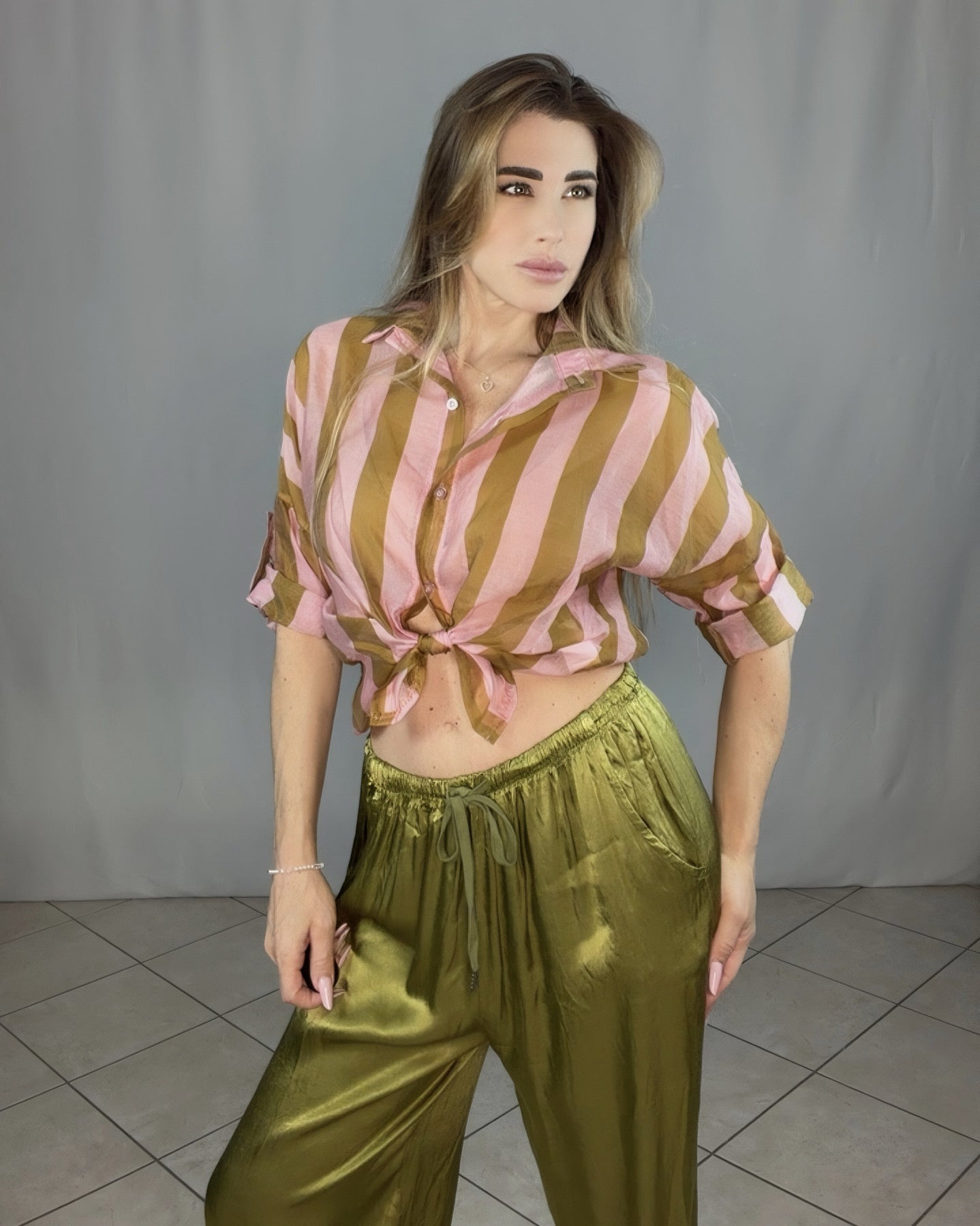Camicia Satin Collection con Colletto