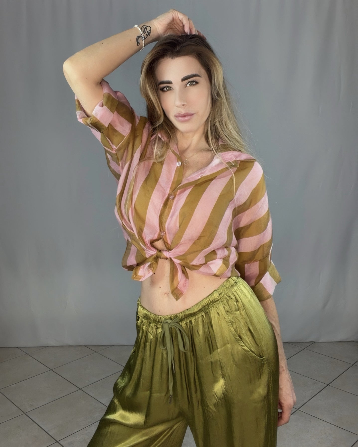 Camicia Satin Collection con Colletto