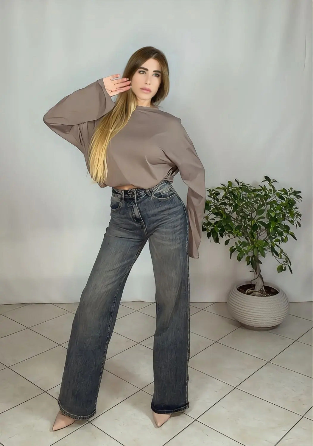Denim Dune Bow