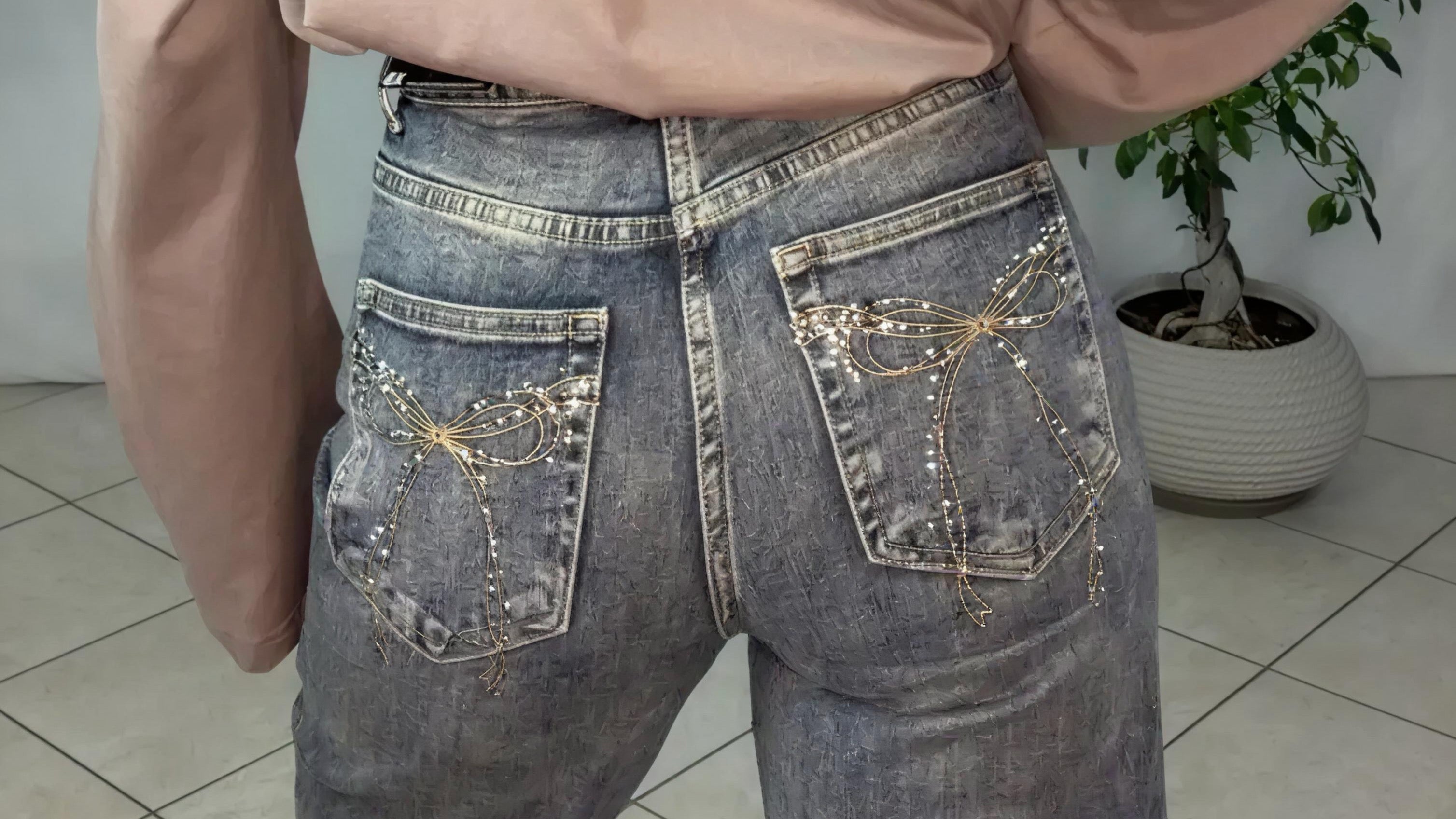 Denim Dune Bow