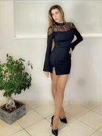 Mini Dress Lace NOIR