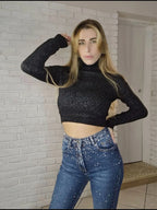 Maglioncino Crop LUREX