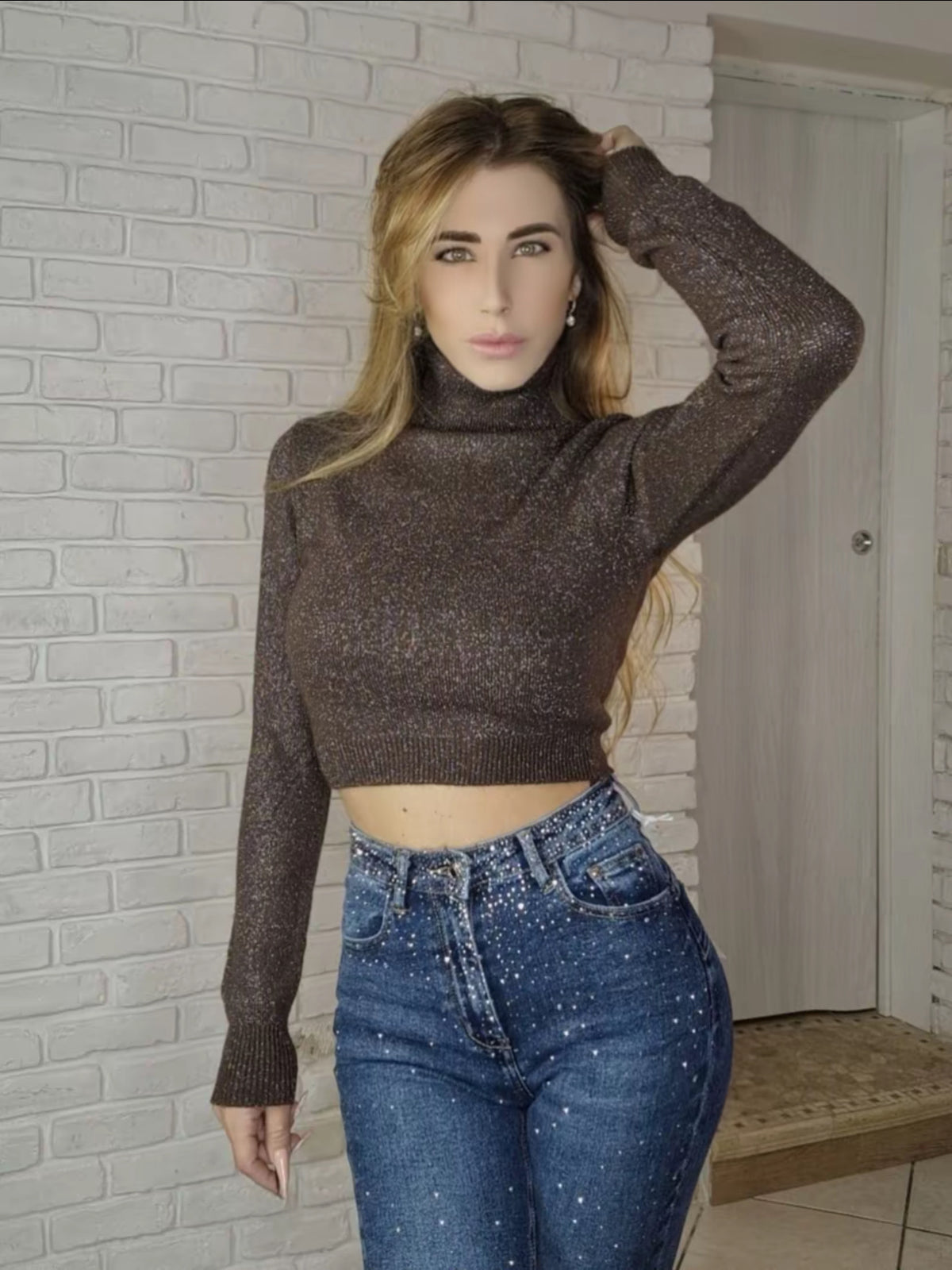 Maglioncino Crop LUREX
