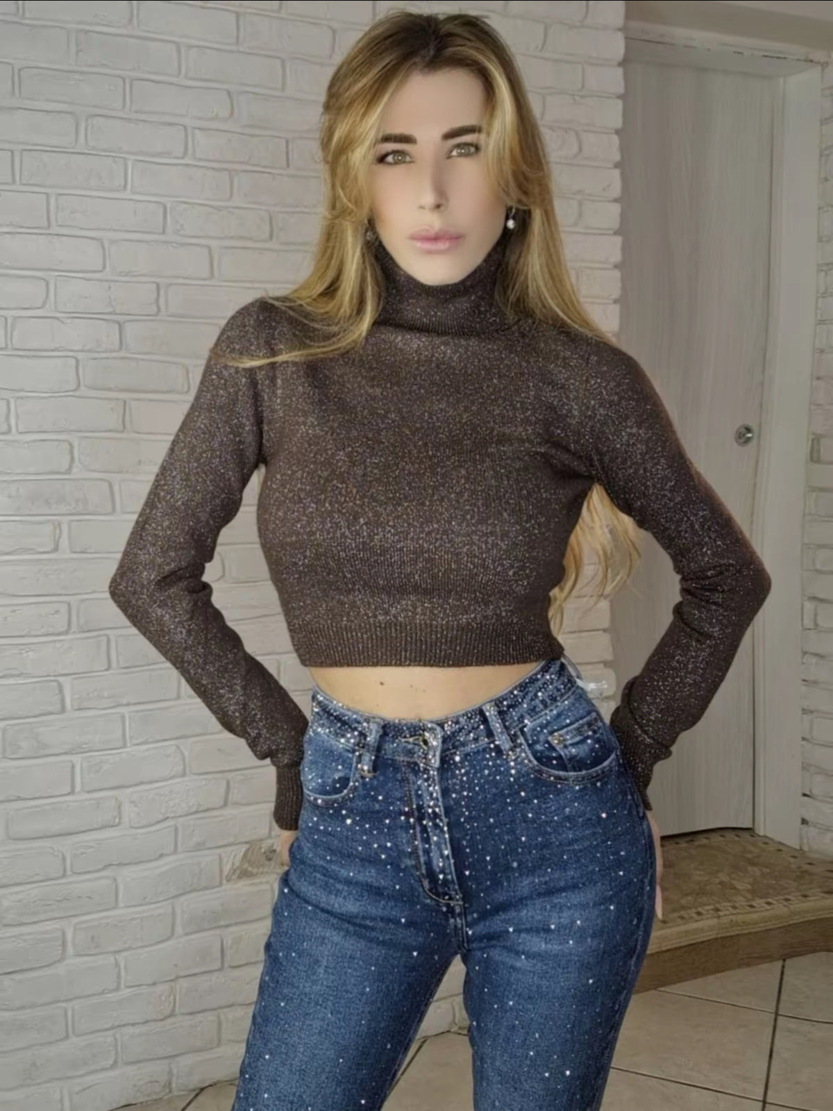 Maglioncino Crop LUREX
