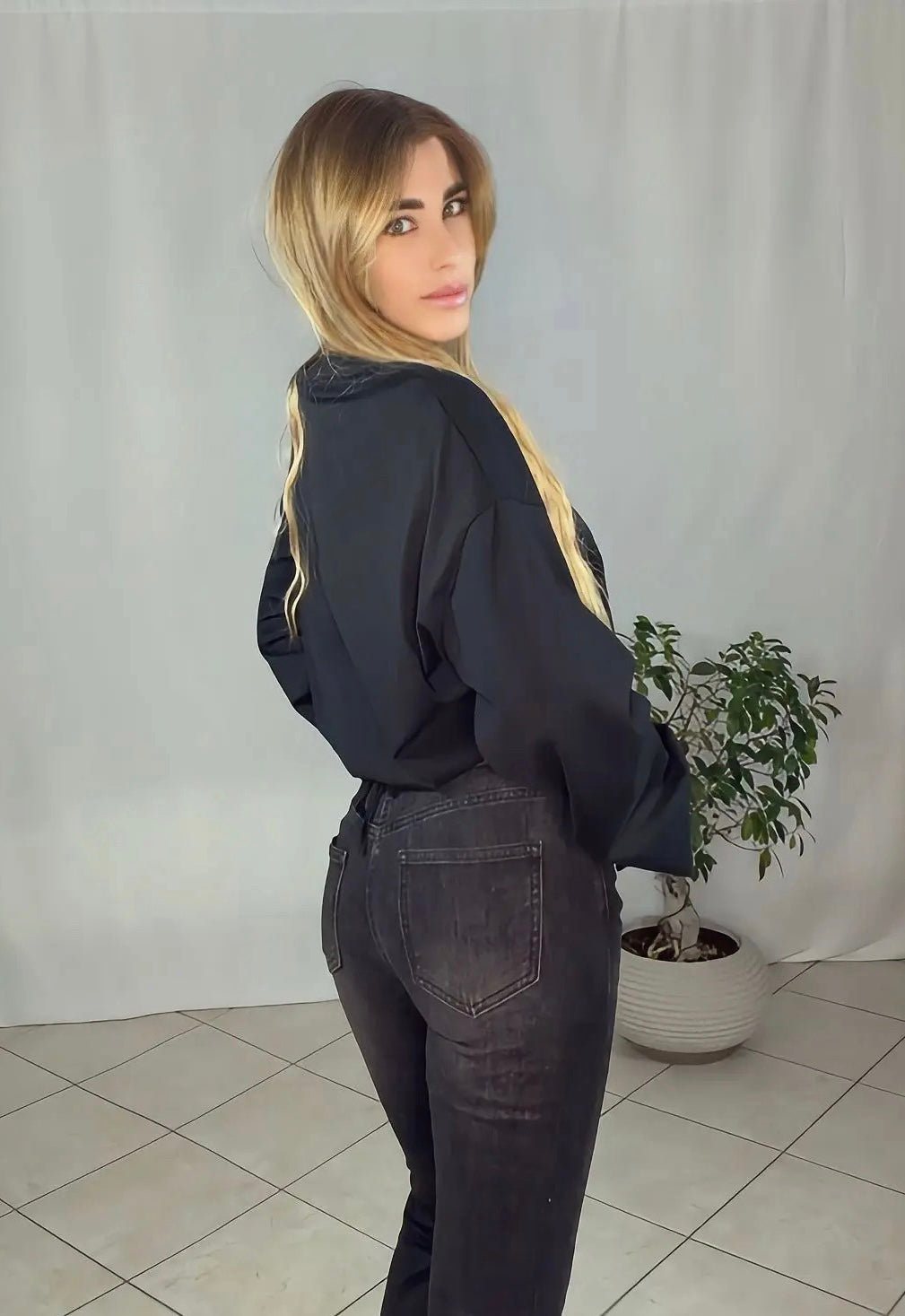 Denim Belt Shine