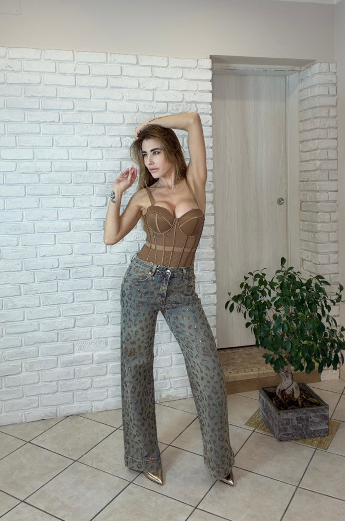 Denim LEO RAME' Strass