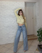 Denim Crystal Pocket