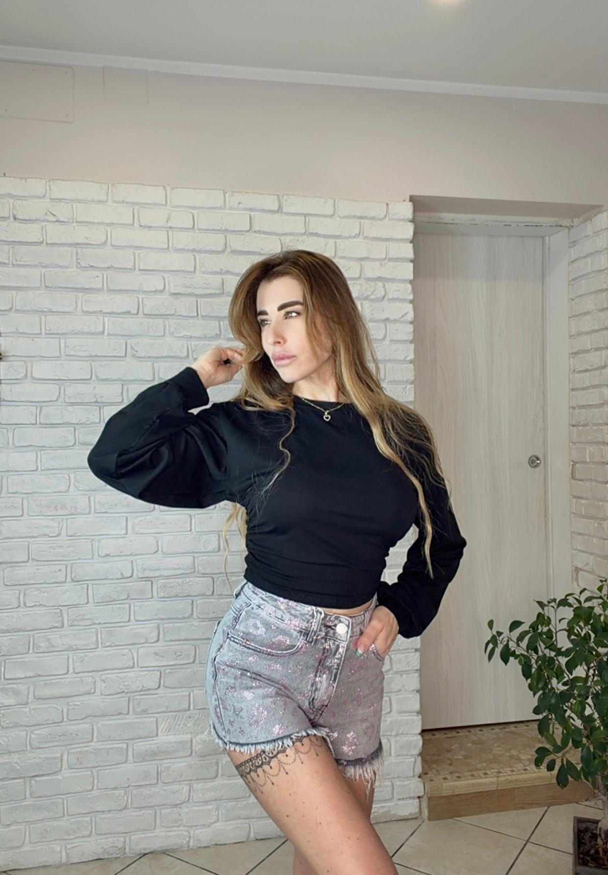 Shorts Leo Pink Strass