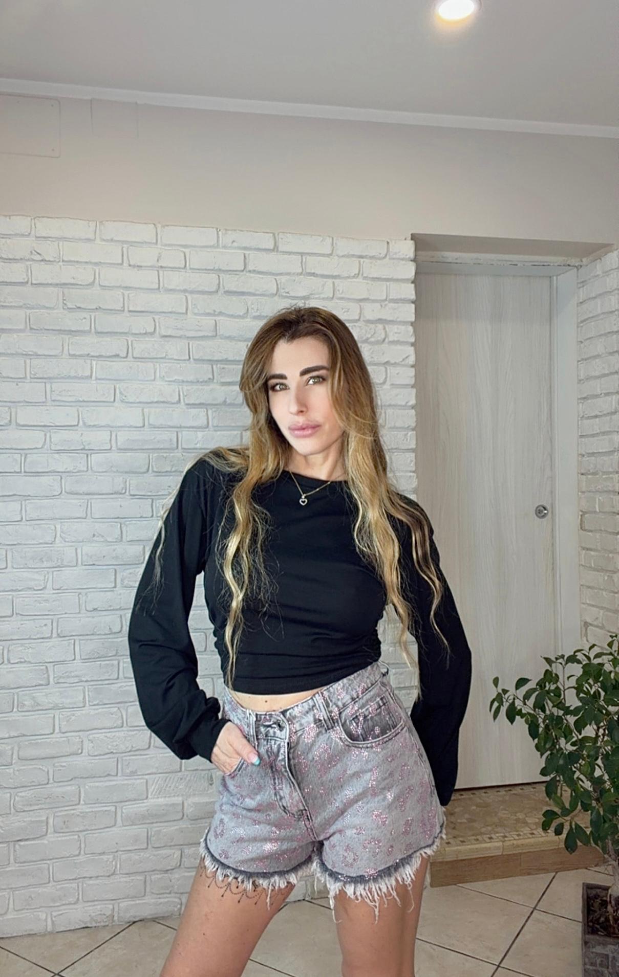 Shorts Leo Pink Strass