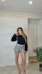 Shorts Leo Pink Strass