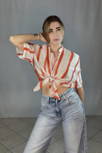 Camicia Satin collo Coreano
