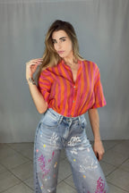Camicia Satin collo Coreano