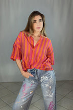 Camicia Satin collo Coreano