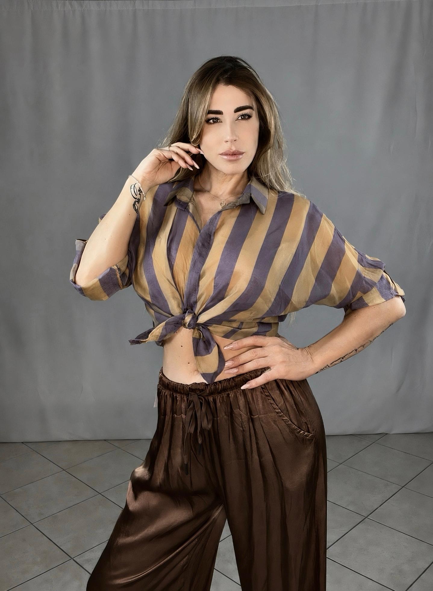 Camicia Satin Collection con Colletto